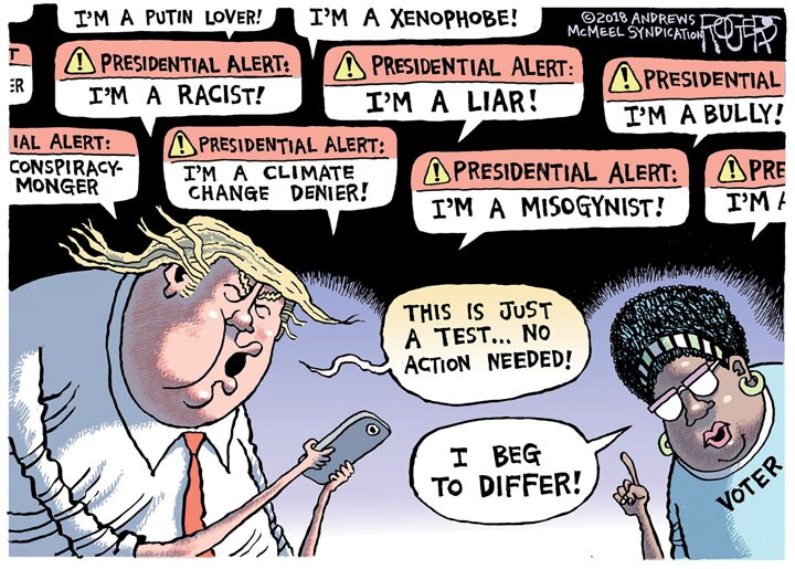 Presidential Alert  (c)2018 ROGERS─ANDREWS McMEEL SYNDICATION