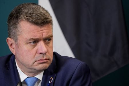 バルト３国やＮＡＴＯに加盟申請しているスウェーデンやフィンランドなど７カ国の外相が、ウクライナの首都キーウ（キエフ）を訪問した。写真はエストニアのレインサル外相。今年９月、カウナスで撮影（２０２２年　ロイター/Ints Kalnins）