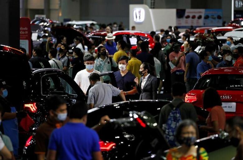写真は2020年7月、バンコク自動車ショーで撮影。REUTERS/Jorge Silva