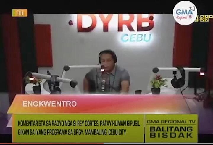 ラジオ局「dyRB」の番組「エンカウンター（邂逅者）」に出演していたコルテス氏　GMA Regional TV / YouTube