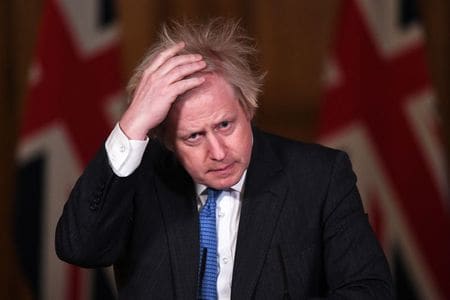 英国のジョンソン首相は１５日、新型コロナウイルスの世界的な感染拡大を受け、パンデミック（世界的大流行）発生時の透明性確保に向けた国際条約の制定を提案した。写真はジョンソン首相（２０２１年　ロイター/Stefan Rousseau）
