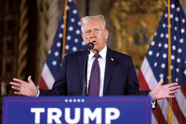 就任前から強気の「アメリカ・ファースト」宣言を続けている　SCOTT OLSON/GETTY IMAGES