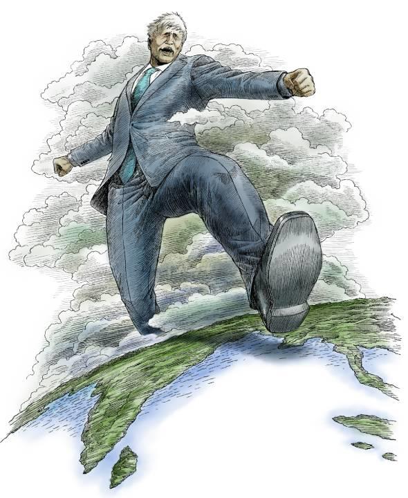 ILLUSTRATION BY KYOJI ISHIKAWA FOR NEWSWEEK JAPAN