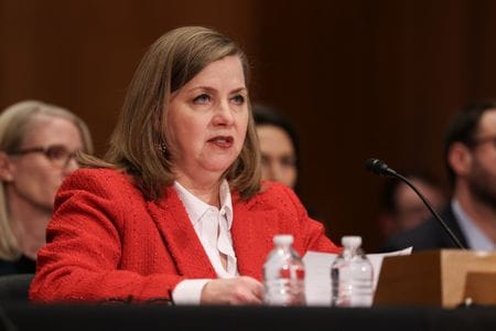 米連邦準備理事会（FRB）のボウマン銀行監督担当副議長。2月26日、ワシントンで撮影。REUTERS/Kylie Cooper