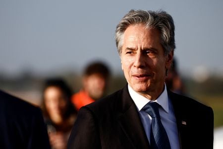 ブリンケン米国務長官（写真）は１６日、イスラエルとイスラム組織ハマスが合意したパレスチナ自治区ガザでの停戦について、「未解決」の懸案が残されているものの、予定通り１９日に発効すると確信していると言明した。１０日撮影（２０２５年　ロイター/Yara Nardi）