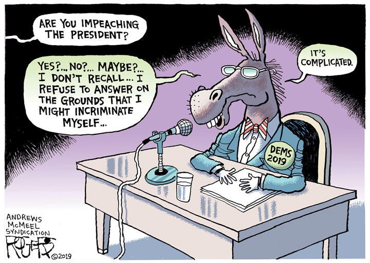 Dem Impeachment Push / (c) 2019 ROGERS─ANDREWS McMEEL SYNDICATION