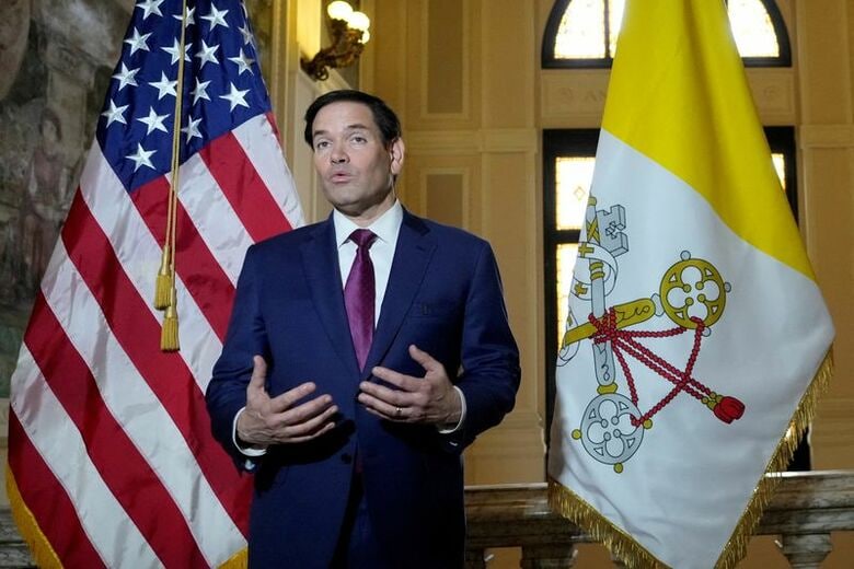 写真はルビオ米国務長官。2025年5月、在ローマの米国大使館で撮影。Gregorio Borgia/Pool via REUTERS/File Photo