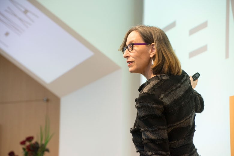 新刊『スタンフォード大学 夢をかなえる集中講義』プロモーションで来日し、すべて英語、通訳なしの特別セミナーをグロービス経営大学院で行った起業家育成のエキスパート、ティナ・シーリグ教授　Photo: ATSUKO TOYAMA (CROSSOVER)