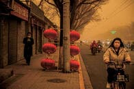 中国、コロナでなく黄砂