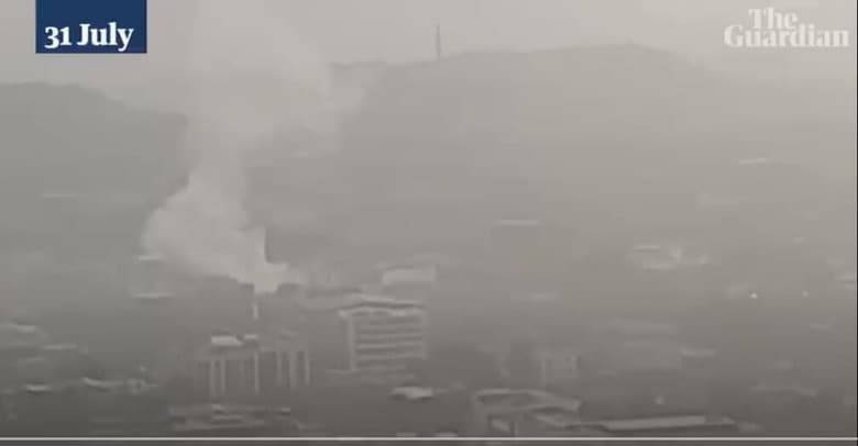 米CIAがアルカイダ最高指導者のザワヒリ容疑者を殺害したときのようす　 Guardian News / YouTube