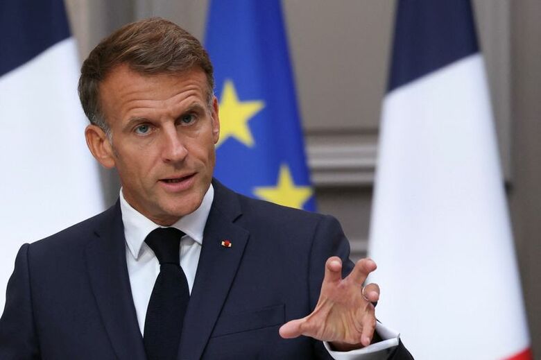 フランスのマクロン大統領。9月18日、パリの大統領府（エリゼ宮）で撮影。THOMAS SAMSON/Pool via REUTERS