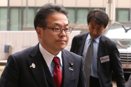 　７月２７日、経産省は、世耕弘成経産相（写真）が３０日─８月４日に米国へ出張すると発表した。写真はブリュッセルで３月撮影（２０１８年　ロイター／Francois Walschaerts）