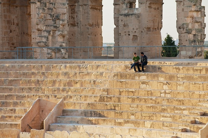 チュニジアに残るローマ帝国時代の遺跡、エル・ジェム円形劇場　Dmitry Chulov-iStock.