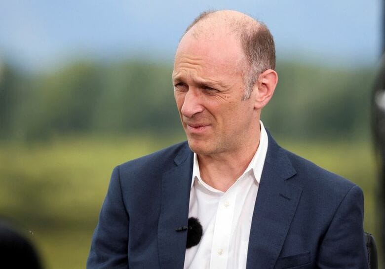 米シカゴ地区連銀のグールズビー総裁。2025年8月、ワイオミング州ジャクソンホールで撮影。REUTERS/Jim Urquhart/File Photo