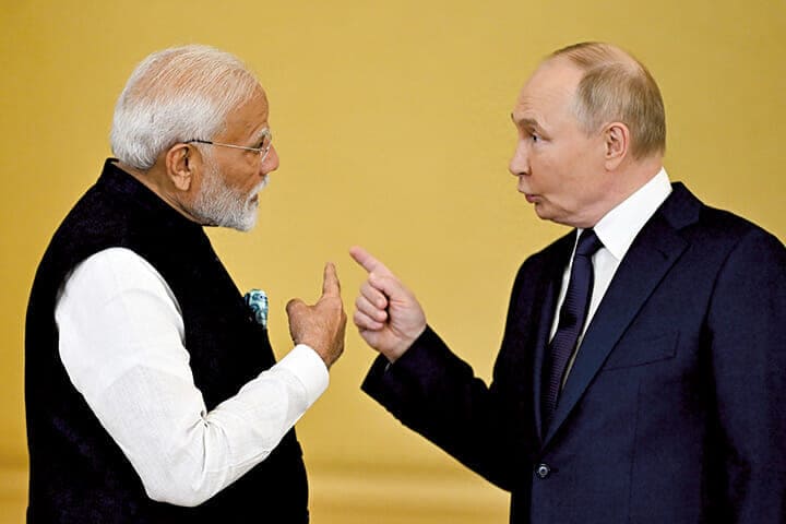 インドのモディ首相とロシアのプーチン大統領