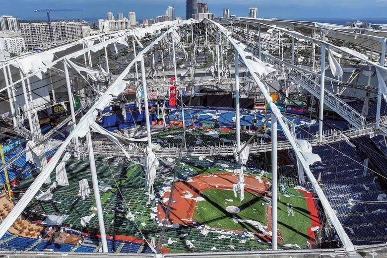 「タンパベイ・レイズ」の本拠地トロピカーナ・フィールド　JOE RAEDLE/GETTY IMAGES