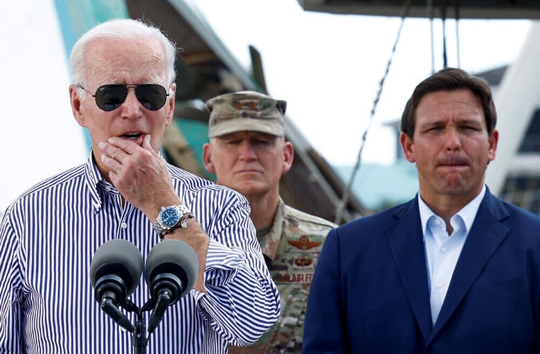 政敵同士が直接対決するという憶測もあったが……　Evelyn Hockstein-REUTERS