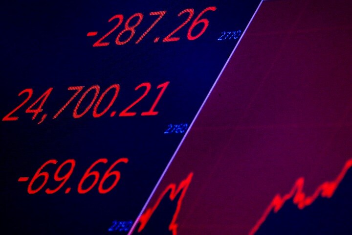 トランプ大統領が2000億ドル分の中国製品に追加関税を検討すると発表した6月19日、NY株は大きく動揺　 Brendan McDermid-REUTERS