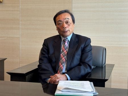 　２月２６日、ＩＮＰＥＸの上田隆之社長（写真）はロイターとのインタビューで、２０３０年代初頭の生産開始を目指すインドネシアのアバディ液化天然ガス（ＬＮＧ）開発プロジェクトについて、供給能力を超える引き合いがあることを明らかにした。２５日、都内のＩＮＰＥＸ本社で撮影（２０２５年　ロイター/Kentaro Okasaka）