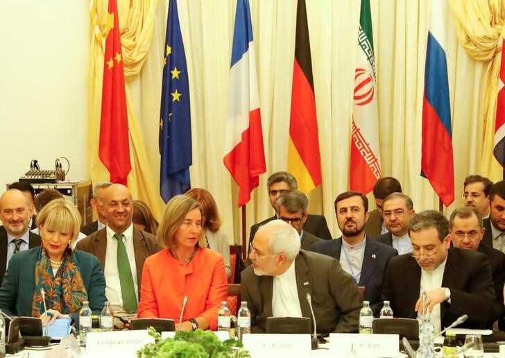 ７月６日、英国、フランス、ドイツ、中国、ロシアとイランはウィーンで外相級会合を開き、米国抜きの核合意存続を巡り協議したが、明確な突破口は見出せなかったもよう（２０１８年　ロイター/LEONHARD FOEGER）