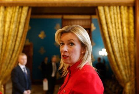 ロシア外務省のザハロワ報道官は１７日、トランプ米大統領によるウクライナ停戦を巡る「最後通告」について、ロシアは「脅しを受け入れない」と言明した。３月撮影（２０２５年　ロイター/Maxim Shemetov）