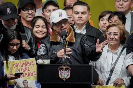 コロンビアのペトロ大統領。1月7日撮影。REUTERS/Sergio Acero