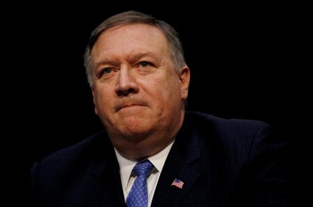 　４月２６日、米議会上院はポンペオ中央情報局（ＣＩＡ）長官（写真）の国務長官指名を承認し、同氏が国務長官に就任した。上院公聴会で２月撮影（２０１８年　ロイター/Leah Millis/File Photo）
