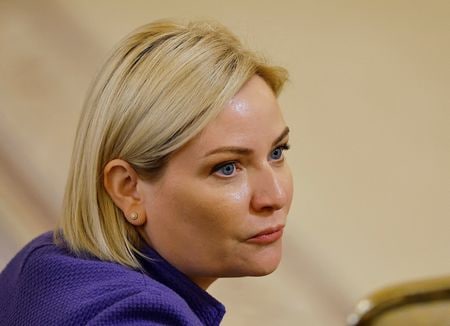 　ロシアのリュビモワ文化相（写真）は２８日、芸術家１２５人の代表団を率いて北朝鮮に到着し、ロシアと北朝鮮の文化協力が「前例のない高み」に達したと称賛した。モスクワで昨年７月撮影(２０２５年　ロイター/Evgenia Novozhenina)