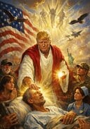 「救世主」気取りとも取れる画像を投稿するトランプ　TRUTH SOCIAL