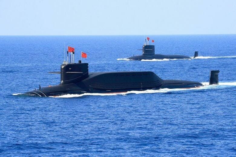 米国防総省は1日、中国の核弾頭保有数は現在の200個程度から今後10年間で少なくとも倍増するという見通しを示した。南シナ海を航行する中国人民解放軍の原子力潜水艦。2018年4月撮影(2020年　ロイター/CHINA STRINGER NETWORK)