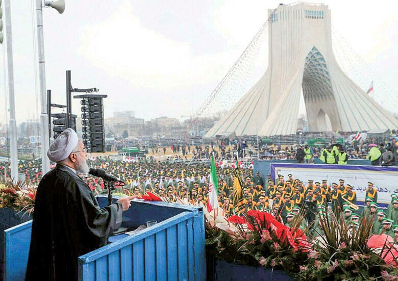 イラン革命40周年を祝う式典で演説したロウハニは反米色を鮮明に　Official President Website-HANDOUT-REUTERS