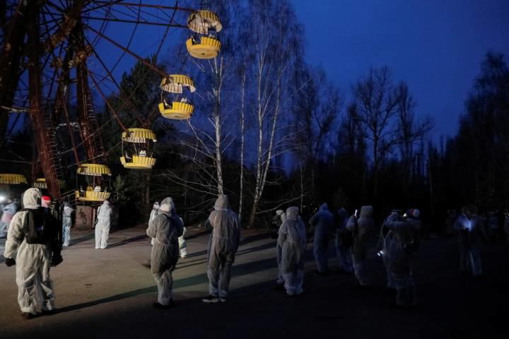 自撮りスポットで人気の遊園地の観覧車　Gleb Garanich-REUTERS