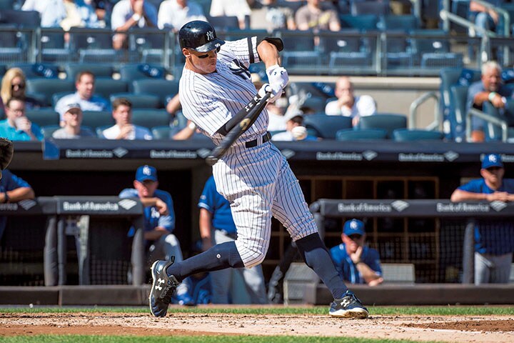 新人ながら52本塁打を放って本塁打王に輝いたヤンキースのジャッジ　Gregory J. Fisher-USA Today Sports-REUTERS