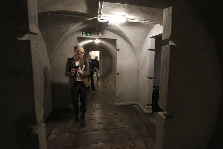 第二次大戦中にイタリアのムッソリーニが作った防空壕（ローマ）　Photo by Piero Tenagli / ipa-agency.net/IPA/Sipa USA