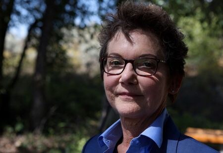 米サンフランシスコ地区連銀のデイリー総裁。2025年8月、ワイオミング州ジャクソンホールで撮影。REUTERS/Jim Urquhart