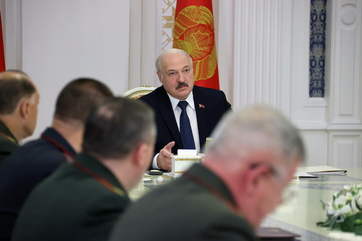 移民を自国に誘い込み、EUに送り込んだとされるベラルーシのルカシェンコ大統領　Nikolai Petrov/BelTA/Handout via REUTERS