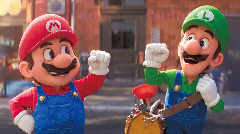 主人公マリオ（左）と弟ルイージ　©2023 NINTENDO AND UNIVERSAL STUDIOS