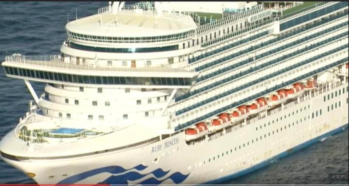 クルーズ船「ルビー・プリンセス」は前週、シドニーに入港し、乗客2700人の下船が認められたが、その後147人がウイルス検査で陽性となり、オーストラリア国内では誰が責任を取るかをめぐって問題になっている。ABC News (Australia) / YouTube