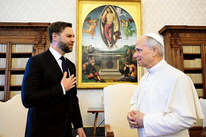 昨年5月の就任時にはバンスがバチカンを訪れ一対一で面会　SIMONE RISOLUTI-VATICAN MEDIA-ABACA-REUTERS