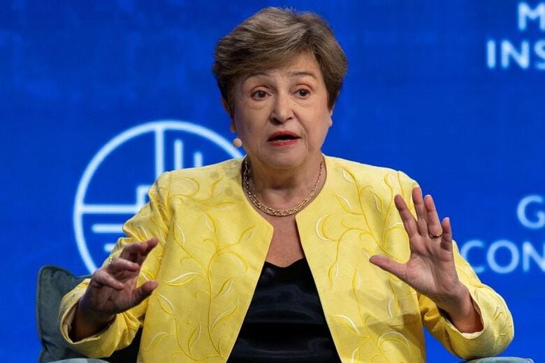 国際通貨基金（ＩＭＦ）のゲオルギエワ専務理事。5月4日、米カリフォルニア州ビバリーヒルズで撮影。 REUTERS/Mike Blake