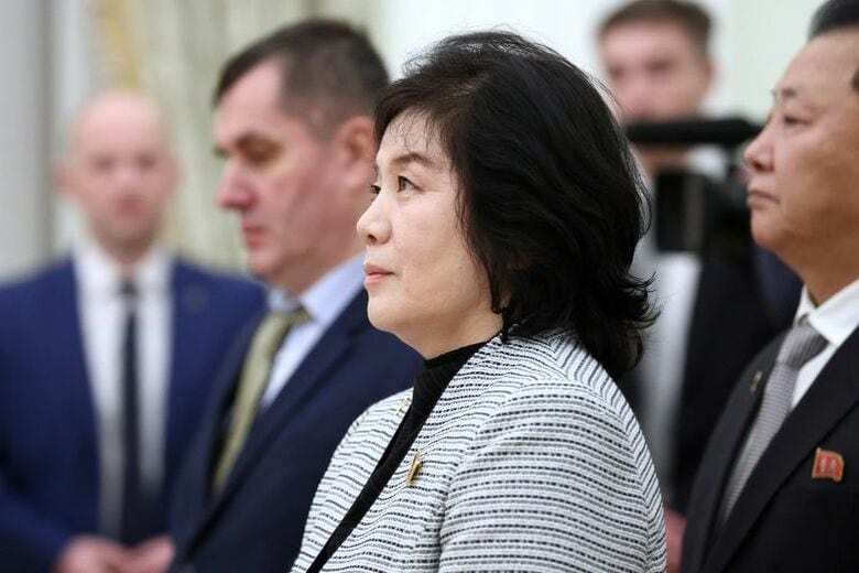 2024年1月16日、ロシアのモスクワで、崔善姫外相。Sputnik/Artem Geodakyan/Pool via REUTERS
