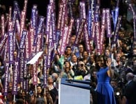 「アメリカは既に偉大な国」米民主党大会、ミシェル夫人の演説に喝采