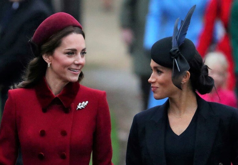 2018年、クリスマスのキャサリン妃とメーガン妃　Hannah Mckay-REUTERS