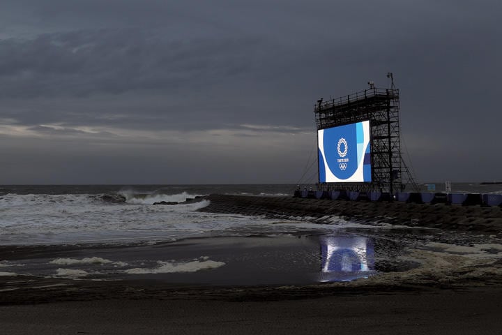 東京五輪のサーフィン競技会場（千葉県一宮町・釣ヶ崎海岸）　RYAN PIERSE/GETTY IMAGES
