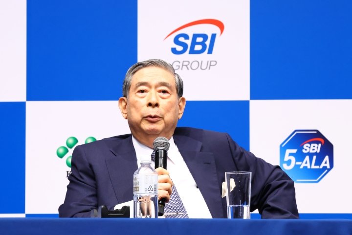 SBI 5-ALAを発表したSBIホールディングスの北尾吉孝代表