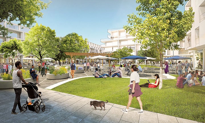 ウィロー・キャンパスの完成予想部。社外にも開かれた町になる　Facebook-REUTERS