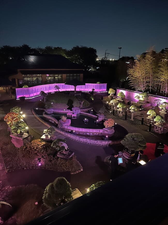 さいたま市大宮盆栽美術館の夜間特別ライトアップ