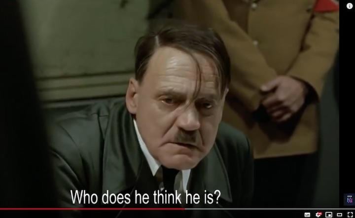 「総統閣下がお怒りです」パロディ動画で解雇された......  （画像は記事のパロディとは別）　 BBC Newsnight-YouTube