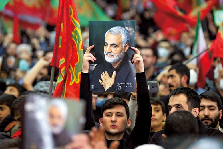 首都テヘランでは命日に追悼式が行われたが　FATEMEH BAHRAMIｰANADOLU AGENCY/GETTY IMAGES