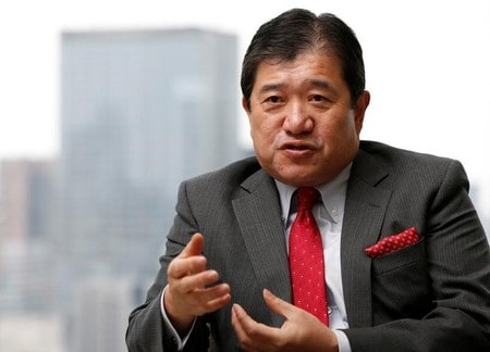 　５月２４日、三井物産の安永竜夫社長は資源価格の変動リスクに向き合う中で、経営の舵取りにおいては、キャッシュフローを重視する姿勢をあらためて示した（２０１７年　ロイター/Issei Kato）